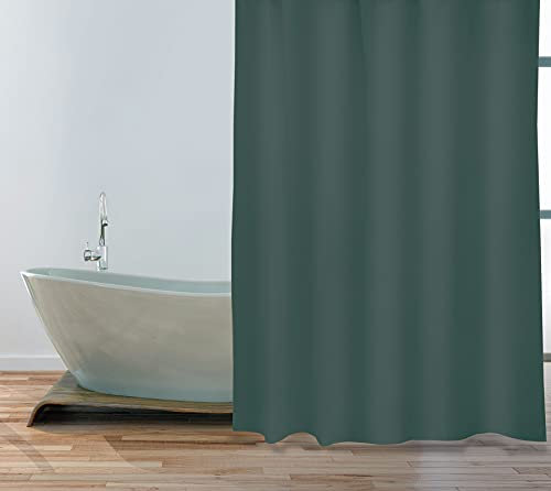 MSV Anti-Schimmel Duschvorhang - Anti-Bakteriell, waschbar, wasserdicht, Polyester, 180x200cm Dunkelgrün