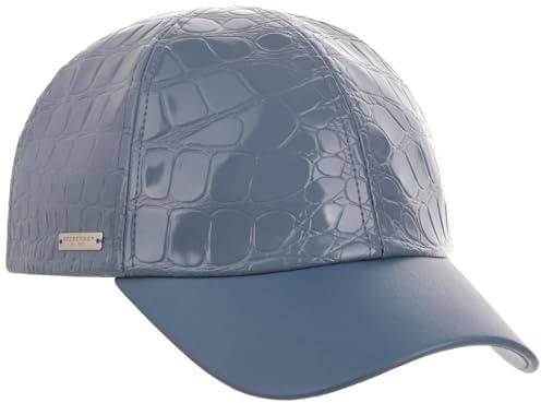 Seeberger Faux Croc Damencap Cap Basecap Baseballcap Damen - Metallschnalle, mit Schirm, Futter Frühling-Sommer Herbst-Winter Frühjahr Sommer Herbst Winter