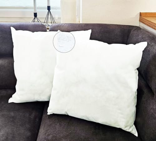 JACK 2er Set Innenkissen Kissenfüllung Inlett 45x45cm Wasserfest Wetterfest Kopfkissen Zierkissen Outdoor Kissen