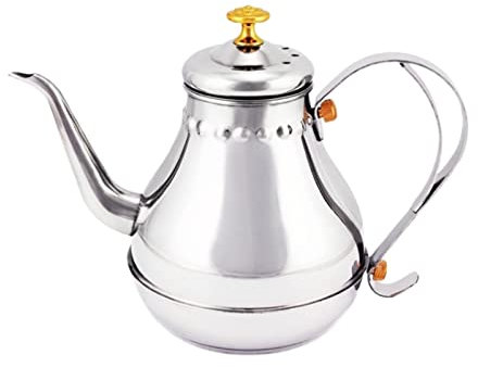 Teekanne, Teekessel, 1200 ml, großes Fassungsvermögen, Edelstahl-Teekanne, Schwanenhalsform, Kaffeekanne, großer Teebereiter mit Filter, Teekessel/Teekannen/Teekanne Present