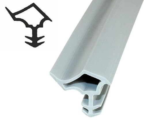 SN-TEC Stahlzargendichtung, Türdichtung, Ersatzdichtung, Z 1130, Breite: 14mm, Höhe: 14mm zum einstecken, Farbauswahl: weiß/grau (Grau, 5 Meter)