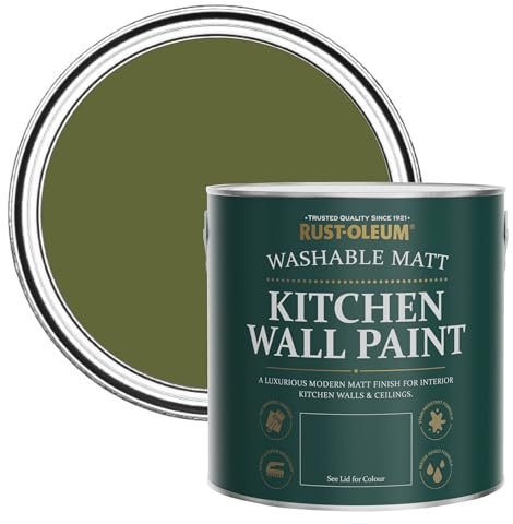 Rust-Oleum abwaschbare matte, geruchsarme grün Küchenwandfarbe - Jasper 2,5 Litres