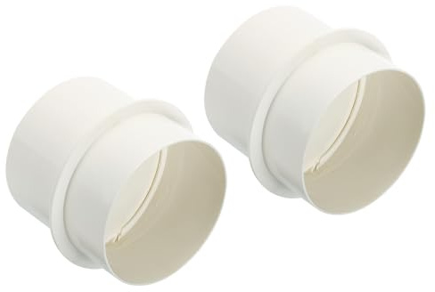 PATIKIL 4 Inch Backdraft Damper, 2Pcs PVC Ducting Hose Airflow Insert Backflow Preventer Shutter, One-Way Draft Stopper for Kitchen Bathroom Exhaust Vent Fans
