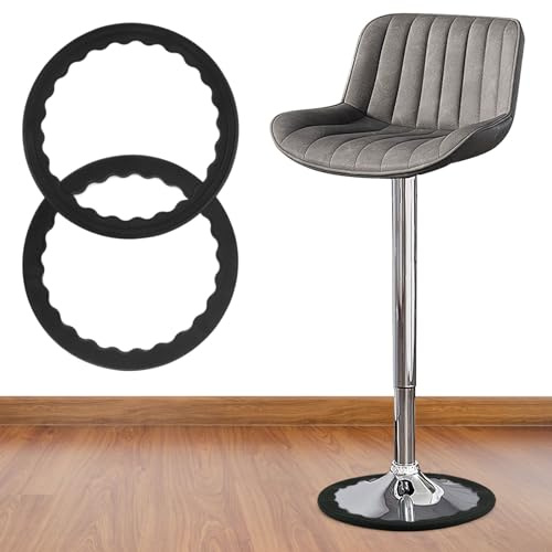 Yooler Confezione da 2 anelli protettivi per gambe per sgabelli da bar, 37-42 cm gommini per sedie rotondi, in silicone antiscivolo, protezione per gambe delle sedie, anelli in gomma antiscivolo