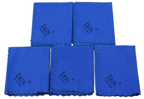 5 paños de limpieza universales de microfibra para instrumentos musicales, paños de limpieza de guitarra, paños de algodón duraderos y reutilizables para limpiar guitarras, paños de limpieza para