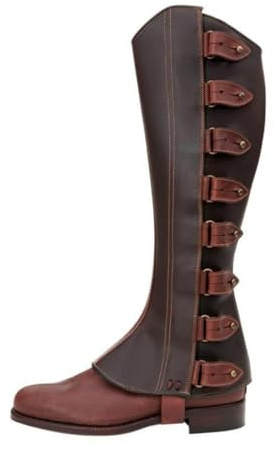 Nogsay Mittelalter Stiefelüberzieher,Kunstleder Stiefelstulpen,Pirat Stiefelstulpen,Steampunk Kostüme Cosplay (Braun, Erwachsene, Herren, Einheitsgröße, Alphanumerisch, EU Schuhgrößensystem, M)