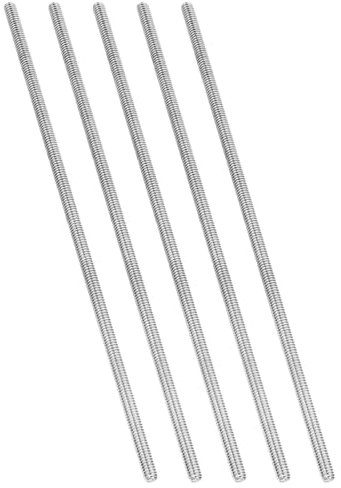 PATIKIL 1/4-20 UNC Asta Filettata Integrale Acciaio Inossidabile 304, 5pz 10 Lungo Vite Filettata Lunga Filettatura Destra Tutti Perni Asta Filettata per Bulloni Ancoraggio, U-Bolts