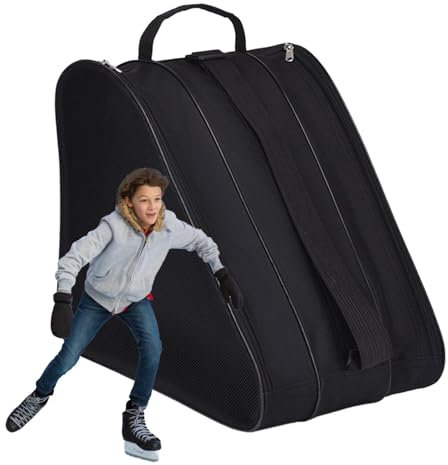 Rollschuhtasche – Aufbewahrungstasche für Schlittschuhe mit verstellbarem Riemen und Griff, stilvolle Eiskunstlauf-Schuh-Tragetaschen, Rollschuh-Zubehör für Damen, Herren, Kinder und Erwachsene, ideal