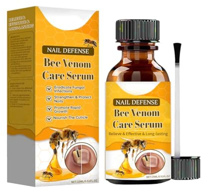 15ml Nagelaufbauserum,Bienengift Nagelserum,NäGelreparatur，Nagelpflege FüR Gesunde Fuß Und Hand,Nagelpflege Pflegend, Nail Essence Serum, Fur Gebrochene Und VerfäRbte NäGel