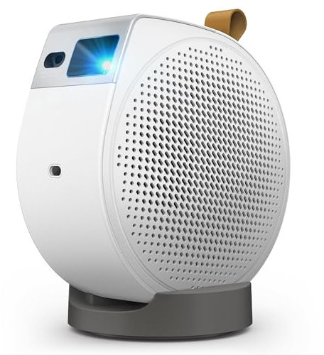BenQ GV50 1080p Laser Tragbarer Deckenprojektor mit Stativfuß, Drehbare Winkelprojektion, 500 ANSI Lumen, 18W Bass Bluetooth Lautsprecher, Google TV mit Netflix, Chromecast & AirPlay, Autofokus