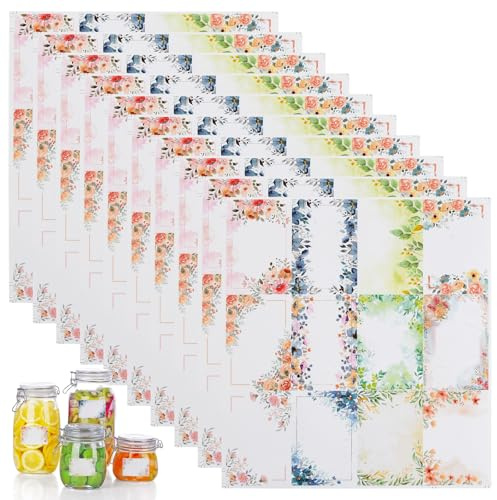 240 StüCk Etiketten Selbstklebend, Etiketten MarmeladengläSer, Universal-Aufkleber, Gefrieretiketten Zum Beschriften, Marmeladen Etiketten, Labels FüR GläSer, Flaschen, KüChe, GeschenkanhäNger