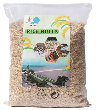 Mejale Reisspelzen Mulch 12L, Geeignet für Zimmerpflanzen, Gartenarbeit, Hühnerbetten, Gewächshaus, Gemüsegarten Hamster, Wachteln, Hühner, als Winterschutz, Pflanzenschutz