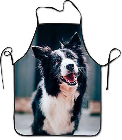 Personalisiert Malschürze Border Collie Latzschürze Weich Kochen Schürze Unisex Schürze Für Kochen Gastronomie