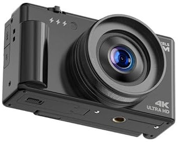 Digitalkamera 4K, 72MP 18X Autofokus Digitalzoom Digital Kamera, 2,8 Zoll 270° Klappbarer LCD-Bildschirm HD Kompakte Vlog Kamera mit Akkus, 64GB Karte, Geeignet für Anfänger, Erwachsener Schwarz