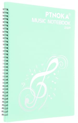 QUARKZMAN 10 Hüllen 20 Seiten Notenmappe A4 21.6 x 28cm Hellgrün | Präsentationsmappe Spiralbinder Organizer Chormappe, Wasserdicht, Für Klavier Gitarre Violine Notenblätter Papier