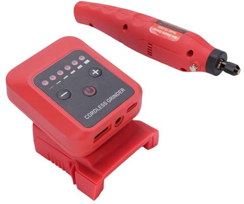 Grinder de ángulo Inalámbrico, Amoladora de Batería Recargable de 20 V de 6000-18000 Rpm Pequeña Herramienta de Taladro de Molinillo Inalámbrico Potencia Eléctrica para Grabado,