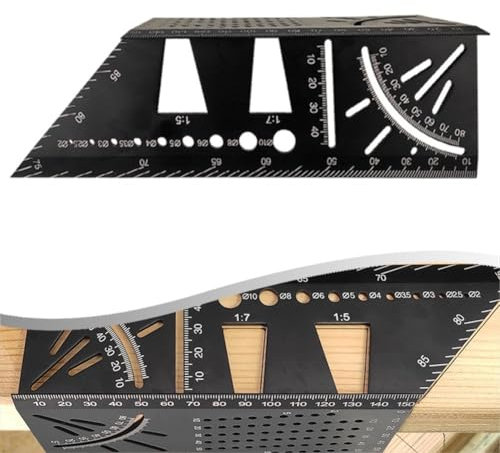 Righello angolare multifunzione progettato per professionisti e hobbisti (ABS)