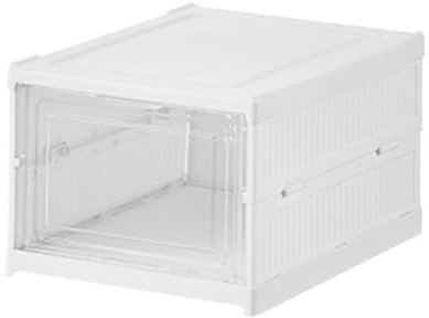 Uqezagpa Scatola per scarpe pieghevole con finestra trasparente salvaspazio organizer per calzature pratico contenitore