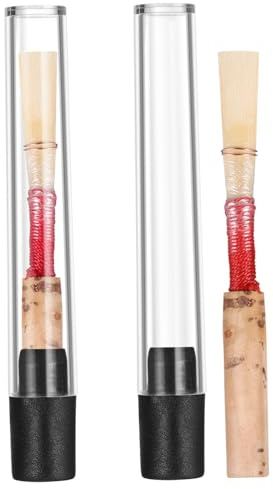 Rohrblätter für Oboe 2 Stück, Handgefertigt aus Bambus | Leicht zu Tragen, ohne Grate, Weich Verarbeitet, für Aufführungen und Oboenspiel Geeignet