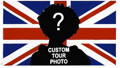 Custom Britain Flag, 3x5 ft Add Your Own Picture Personalized Flag, Personalised Photo Tapestry Poster for Indoor Outdoor Decor, Room Decoration, DIY Customised for Gifts Christmas, Birthday