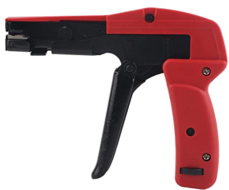 Fafeicy Herramienta de Pistola de Corbata de Cables, Herramienta de Tensión y Corte de Corbata de Cable de Nylon, para Lazos de Ancho de 2.4-4.8 Mm, para el Arnés de Alambre y Proyectos