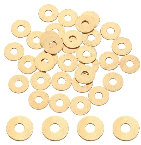 PATIKIL M4 Brass Flat Washer, 100 Pcs 4mm ID 12mm OD 1mm Thick Metric Washers Metal Sealing Gasket Ring for Screws Bolts Factories Home Outdoor Projects