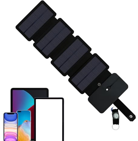 Caricatore a pannello solare - Dispositivo di ricarica portatile impermeabile per telefono cellulare - Caricabatterie per telefono pieghevole | per campeggio casa, auto, campeggio, escursionismo