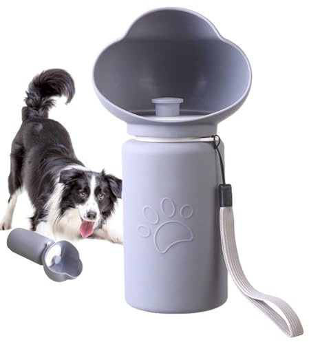 Botella de agua plegable para perros, 154 g, 23,5 11 8 cm, cuenco de viaje ligero, dispensador a prueba de fugas, vaso de silicona duradero para cachorros | Accesorios de equipo de senderismo portátil