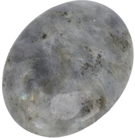 RIZGHWOY Piedra de Palma de Cristal, Piedra de Yoga de Meditación de Tacto Cómodo Ovalada Pulida de 7,5 Cm con Acabado Liso, para Concentración Mental y Decoración de Habitaciones (Piedra brillante)