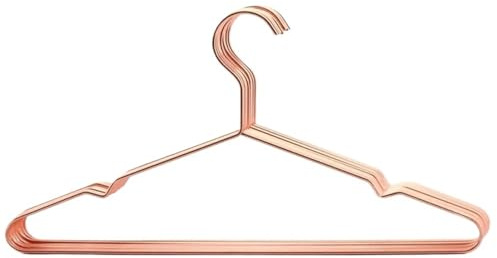 Grucce per abiti Appendiabiti da 16,5 pollici in acciaio inossidabile, organizer robusto in metallo, appendiabiti antiscivolo(Color 01-42cm-5pcs)
