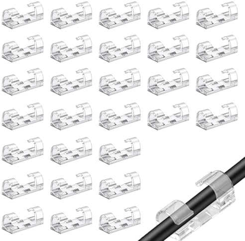 50 Stück Stark Selbstklebende Kabel-Management-Clips keine Spur Kabelmanagement Transparent Kabelclips Selbstklebend kabelklemmen selbstklebend für Büro Zuhause Auto Schreibtisch Kabel