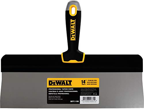 DEWALT 14 Big Back Taping Knife | Stainless Steel w/Soft Grip Handle | DXTT-2-196
