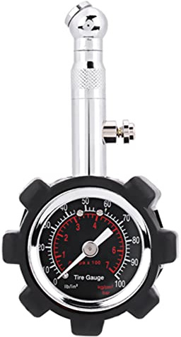 Reifendruckprüfer manuelle Hand 0-100PSI Meter Tester Reifendruckmessgerät für Auto LKW Motorrad Fahrrad Autoreifendruckmesser