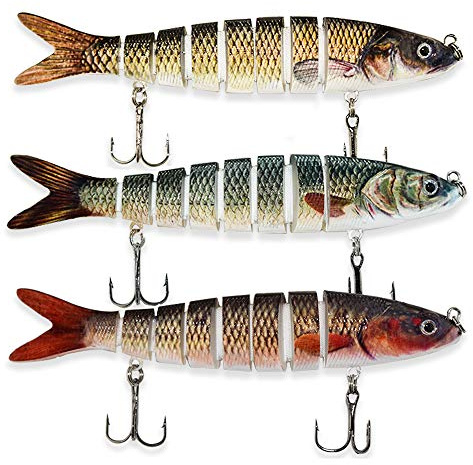 ods lure fiskbete för bas 8 segment multibadkläder långsamt sjunkande bete kit med fiskekrokar