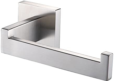 KOKOSIRI Porte-rouleau de papier toilette nickel brossé en acier inoxydable pour cuisine et salle de bain, fixation murale, B2003BR