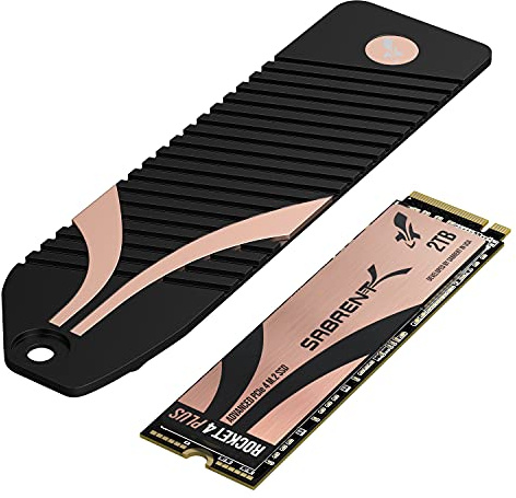 Sabrent 2TB Rocket 4 PLUS NVMe 4.0 Gen4 PCIe M.2 Intern Extreme Performance SSD + M.2 NVMe PS5 heatsink Combo (SB-RKT4P-PSHS-2TB)