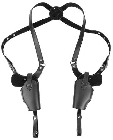 Pistole Schulterholster, Leder Doppel Pistolenholster, Verdeckte Jeden Tag Tragen Dual Pistol Holster für 1911 92 96, G45,43 und mehr Pistolen