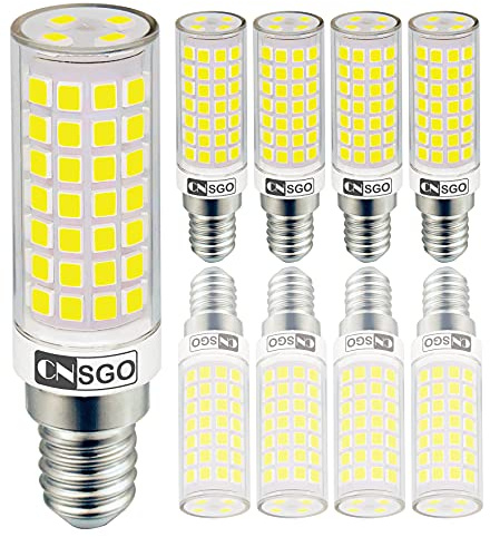CNSGO E14 LED Mais Lampen Kaltweiß 6000K, 6W Ersetzt 55W Halogen, 700 Lumen, Kurz Kleine Maiskolben Glühbirnen 360° Abstrahlwinkel, AC220–240V Flickerfreie Energiesparlampen, Nicht Dimmbar, 4er Pack