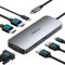 Laptop Docking Station, USB C Docking Station Dual Monitor, 7 IN 1 USB C to Dual HDMI Adapter with 2 HDMI, 2 USB, VGA, PD, Multiport Adapter for Dell XPS 13/15, Lenovo Yoga