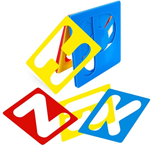 ASTER 26 Stück Buchstaben Schablone 7,6 x 7,6 cm Wiederverwendbare Kunst Alphabet Schablonen für DIY Malerei Holz Wand Papier, Kunststoff Alphabet Malvorlage für Wohnkultur DIY und Handwerk