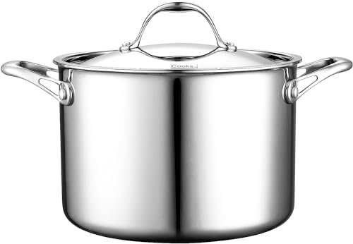 Cooks Standard Multi-Ply Clad 8 Quart Stainless Steel Stock Pot with Lid