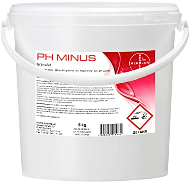 HERRLAN® pH Minus 5 kg Granulat – Hochwirksames pH-Senkerpulver | zur Poolwasser-Regulierung - Für Chlorpool, Salzanlage & Whirlpool - Made in Germany – Profiqualität