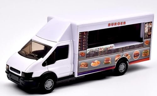 Motor Zone von Peterkin | Burger-Van Spielzeugfahrzeug | Burger-Themen-Futterwagen mit Freilauf-Action | Maßstab 1:48 | Druckguss-Fahrzeuge | ab 3 Jahren