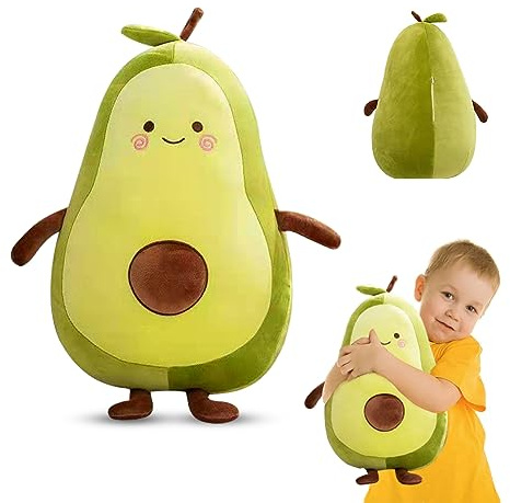 DASIAUTOEM 45 cm Avocado Plüschtier, Weiche Kuscheltier Avocado Kissen, Ostergeschenke für Kinder, Gefüllte PlüschKissen Spielzeug, Sofa-Rückenkissen, Kuschelkissen für Auto, Geschenk für Kinder