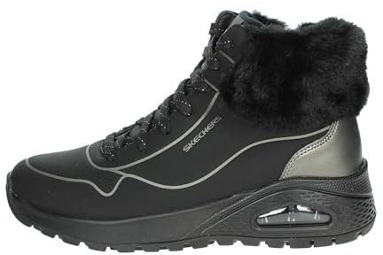 Skechers Uno robust ankelstövel för kvinnor, Svart, 37 EU
