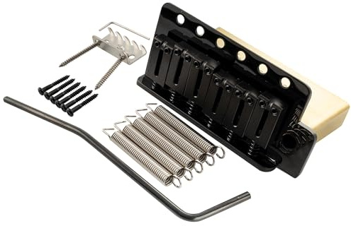 Musiclily Ultra BV007 52,5mm 6-Punkt Tremolo Messing Saitenreiter Schwarz | 36mm Messingblock ,für Strat Style E-Gitarre