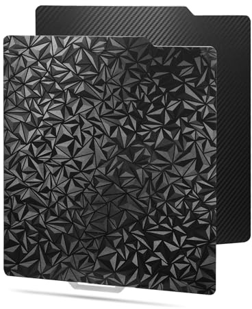 SainSmart D257A Druckplatte, 257 x 257 mm PEO Diamond PET Carbon Fiber, doppelseitig, Flexible Spring Steel Plattform mit glatter Oberfläche und magnetischer Grundplatte