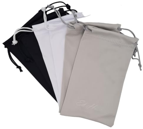 Ed Hicks 6* Microfibre Soft Sunglasses Case Pouch Gadgets Cleaning & Storage Pouch Slip in Glasses Eyeglasses Case Bag - 6 Pack
