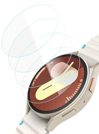 Sinoacc 4-pack skärmskydd för Samsung Galaxy Watch 8/7/6/5/4/Fe härdat glas skyddsfilm för Samsung Watch 8/7/6/5/4 40 mm skärmskydd
