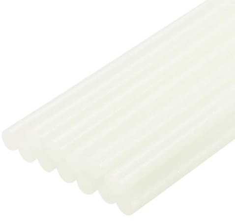 QUARKZMAN Mini Stick Colla a Caldo per Pistola Colla a Caldo 11mm x 100mm Bianco Glitterato 12pz